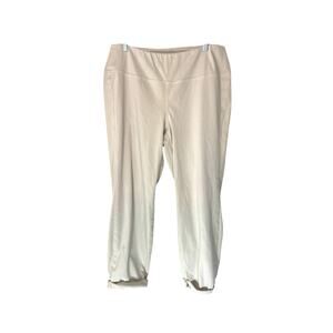 J. Jill Wearever Collection Khaki Pull On Stretch Straight Leg Pants Size XL